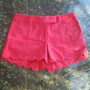Red J. Crew shorts